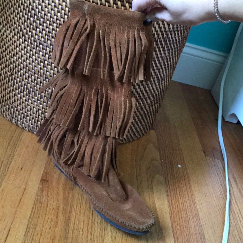 Minnetonka Moccasin 3 Layer High Top Suede Boots